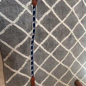 J. Crew Navy and Brown Men's Belt